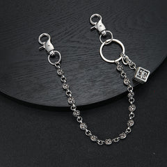 Gothic Wallet Chain for Jeans – Punk Y2K Pants Chain with Cross Charms