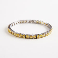 Rainbow Square Tennis Bracelet