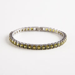 Rainbow Square Tennis Bracelet
