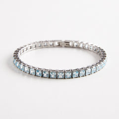 Rainbow Square Tennis Bracelet