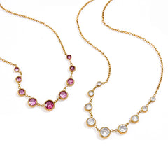 18K Gold Plated Zircon Statement Necklace
