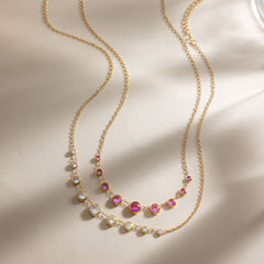 18K Gold Plated Zircon Statement Necklace