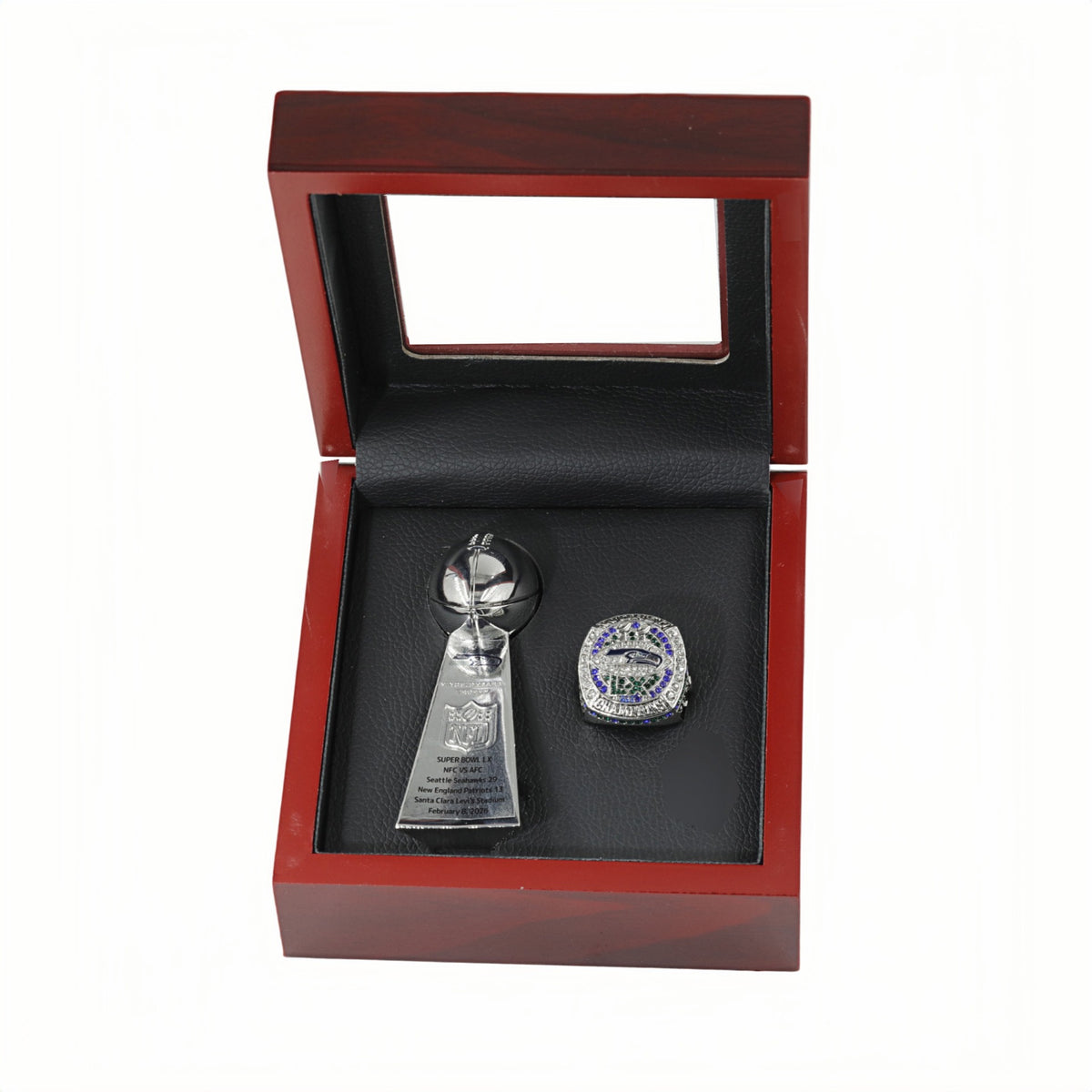 2025 Seattle Seahawks Championship Ring & Trophy Set - New Release Limited Edition - Front View