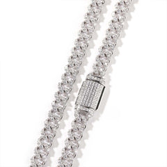 925 Silver Classic Moissanite Cuban Link Necklace