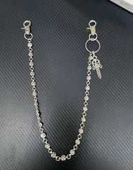 Gothic Wallet Chain for Jeans – Punk Y2K Pants Chain with Cross Charms