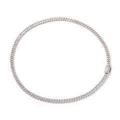 925 Silver Classic Moissanite Cuban Link Necklace