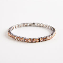 Rainbow Square Tennis Bracelet