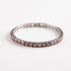 Rainbow Square Tennis Bracelet
