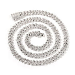 925 Silver Classic Moissanite Cuban Link Necklace