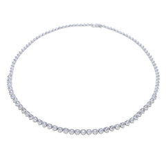 Hip Hop Heart CZ Tennis Choker Necklace For Women Party