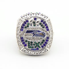 New 2025 Seahawks Championship Ring - Super Bowl 60 Fan Replica Ring - Size Reference