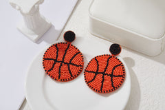 Game Day Beaded Sports Earrings – Handmade Football, Basketball & Soccer Fan Jewelry