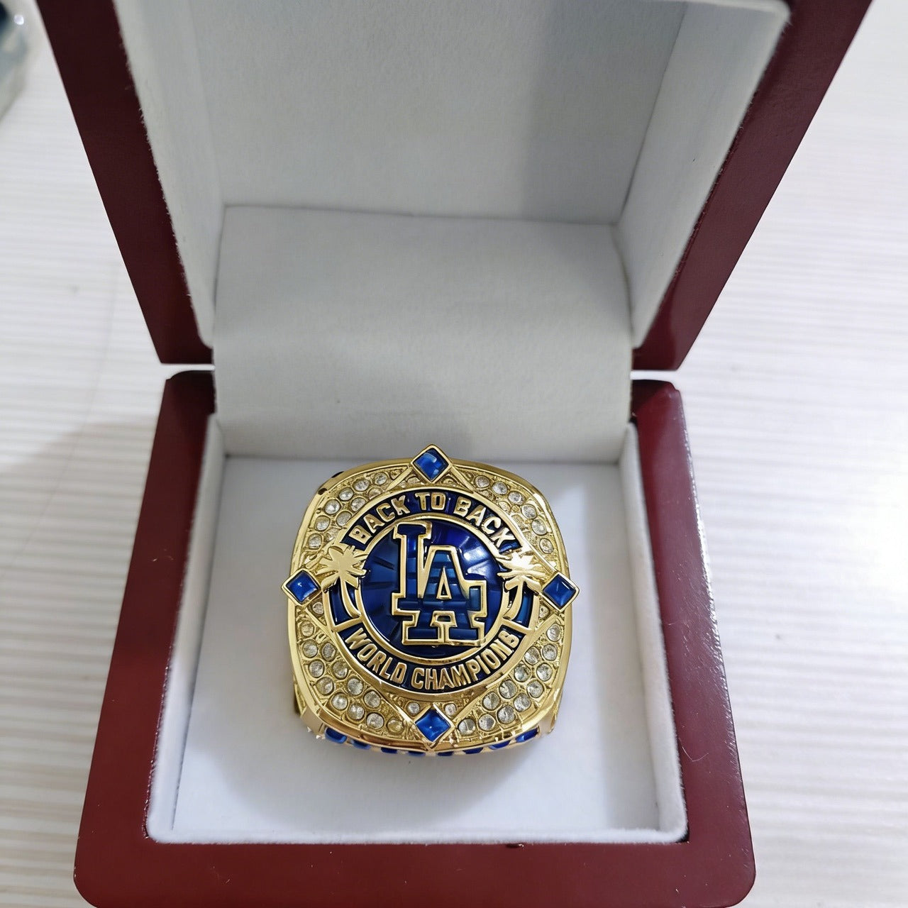 New 2025 Los Angeles Dodgers World Championship Ring - LA Baseball Fan Collectible Gift - Packaging View