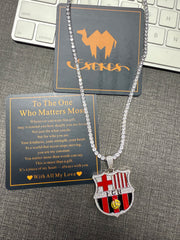 Customized Gifts Barcelona F.C. Pendant Necklace Chain for Football Fans