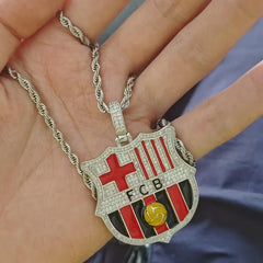 Customized Gifts Barcelona F.C. Pendant Necklace Chain for Football Fans