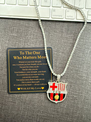 Customized Gifts Barcelona F.C. Pendant Necklace Chain for Football Fans