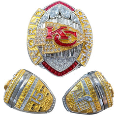 Kansas City Chiefs All Super Bowl Championship Ring & Trophy Set– 1970, 2020 & 2023  Winners Replica Collection