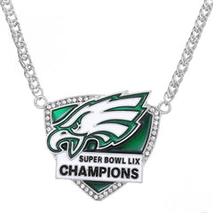 2025 Philadelphia Eagles Super Bowl Champions Pendant Necklace-24 Inches