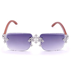 925 Sterling Silver Bling Cross Moissanite Sunglasses