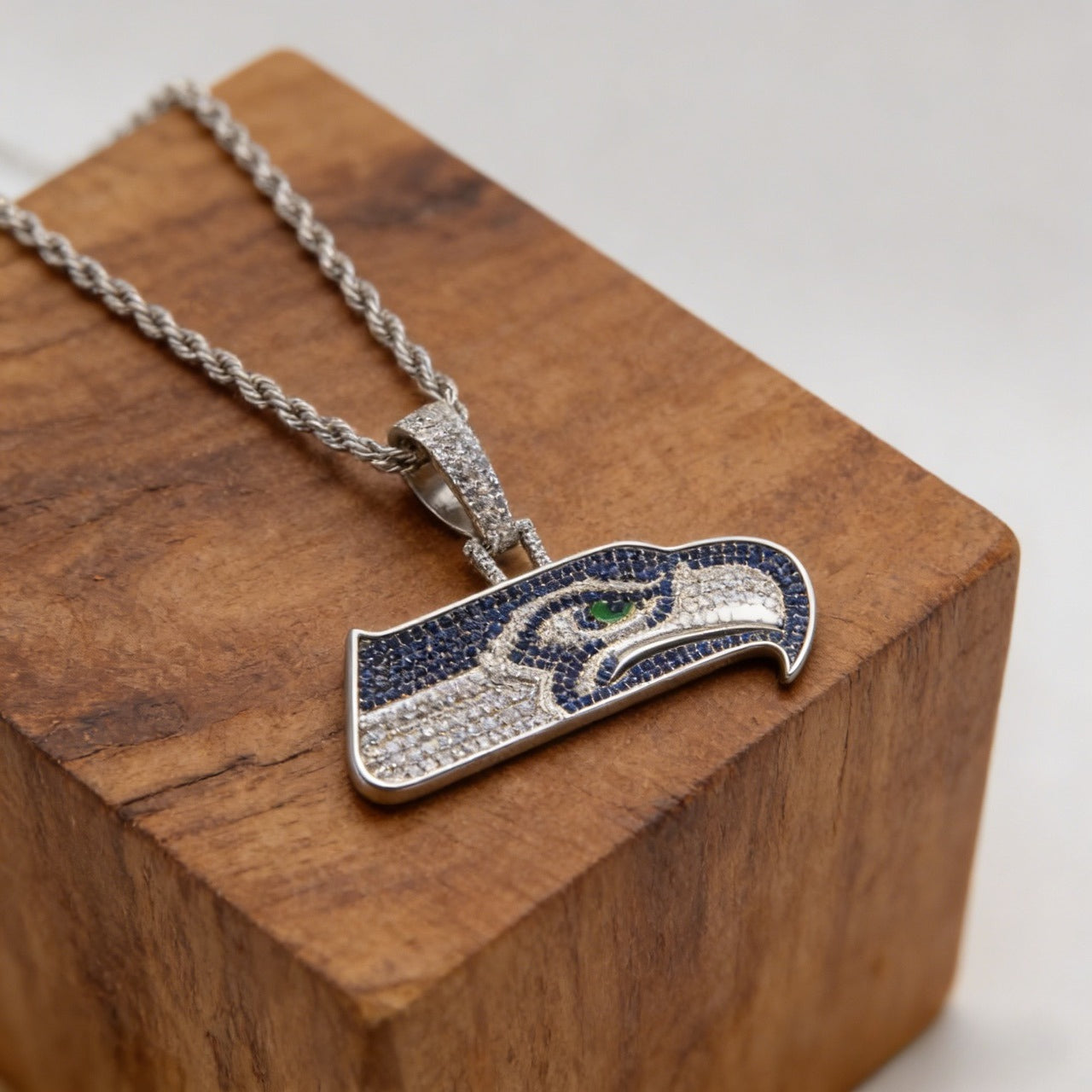 Seattle Seahawks Zircon Pendant Necklace - Game Day & Holiday Gift for Sports Fans - Image 14