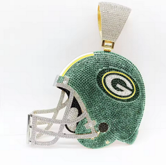 Custom Football Team Logo Helmet Pendant Necklace-Personalized Gifts for Fans