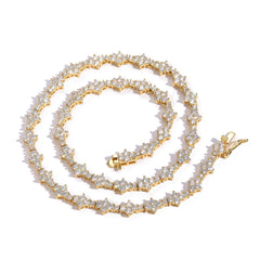 S925 Clover Moissanite Tennis Chain