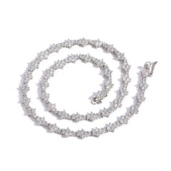 S925 Clover Moissanite Tennis Chain