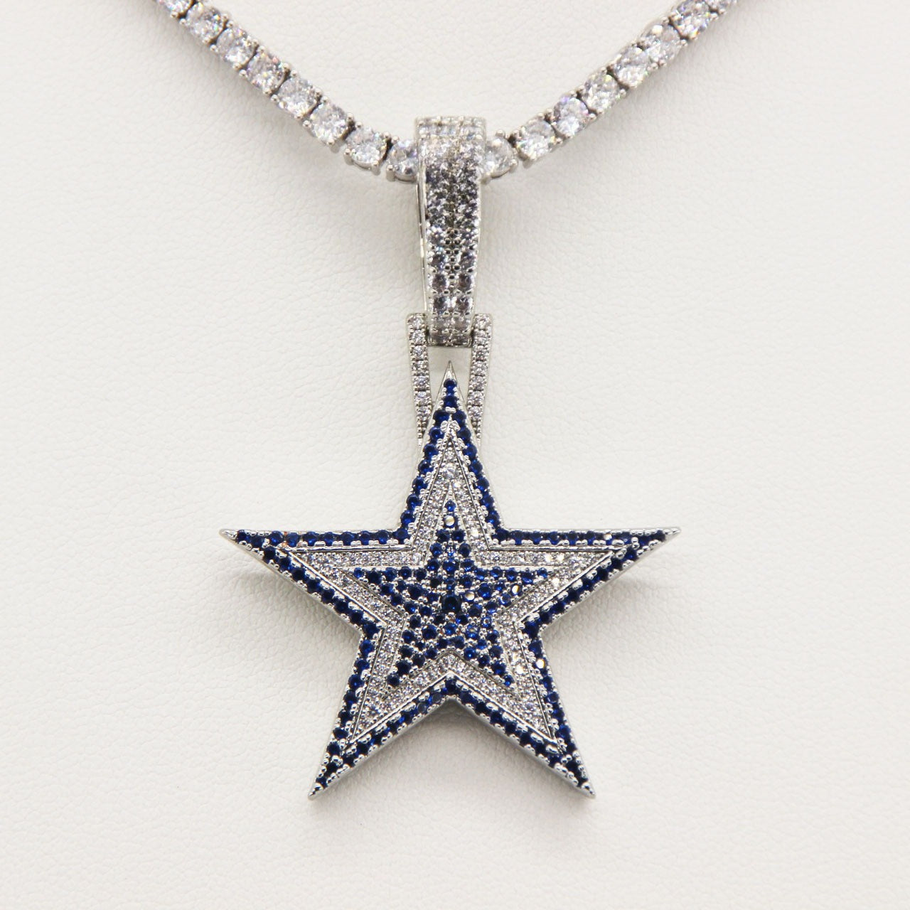 Dallas Cowboys Zircon Star Necklace - Display View