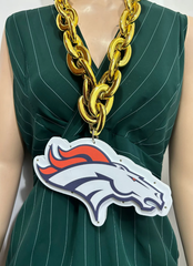 Oversize Sports Fan Chain Team Logo Pendant Necklace – Perfect Gift for Fans Game Day Decoration