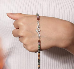 Ocean Wave Bracelet – Adjustable Beaded Bracelet with Wave Charm, Perfect Gift for Her
