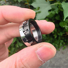 Fidget Slider Ring Rotating Stress Relief Jewelry Haptic Sensory Toy for Anxiety & Focus Perfect Christmas Gifts
