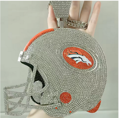 Custom Football Team Logo Helmet Pendant Necklace-Personalized Gifts for Fans