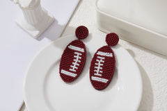Game Day Beaded Sports Earrings – Handmade Football, Basketball & Soccer Fan Jewelry