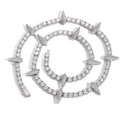 S925 Spiked Moissanite Necklace