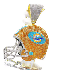 Custom Football Team Logo Helmet Pendant Necklace-Personalized Gifts for Fans