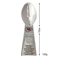 Kansas City Chiefs All Super Bowl Championship Ring & Trophy Set– 1970, 2020 & 2023  Winners Replica Collection