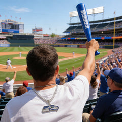 Seattle Seahawks Logo Pendant Necklace – with Heart Tennis Chain for Fans