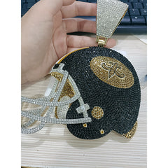 Custom Football Team Logo Helmet Pendant Necklace-Personalized Gifts for Fans