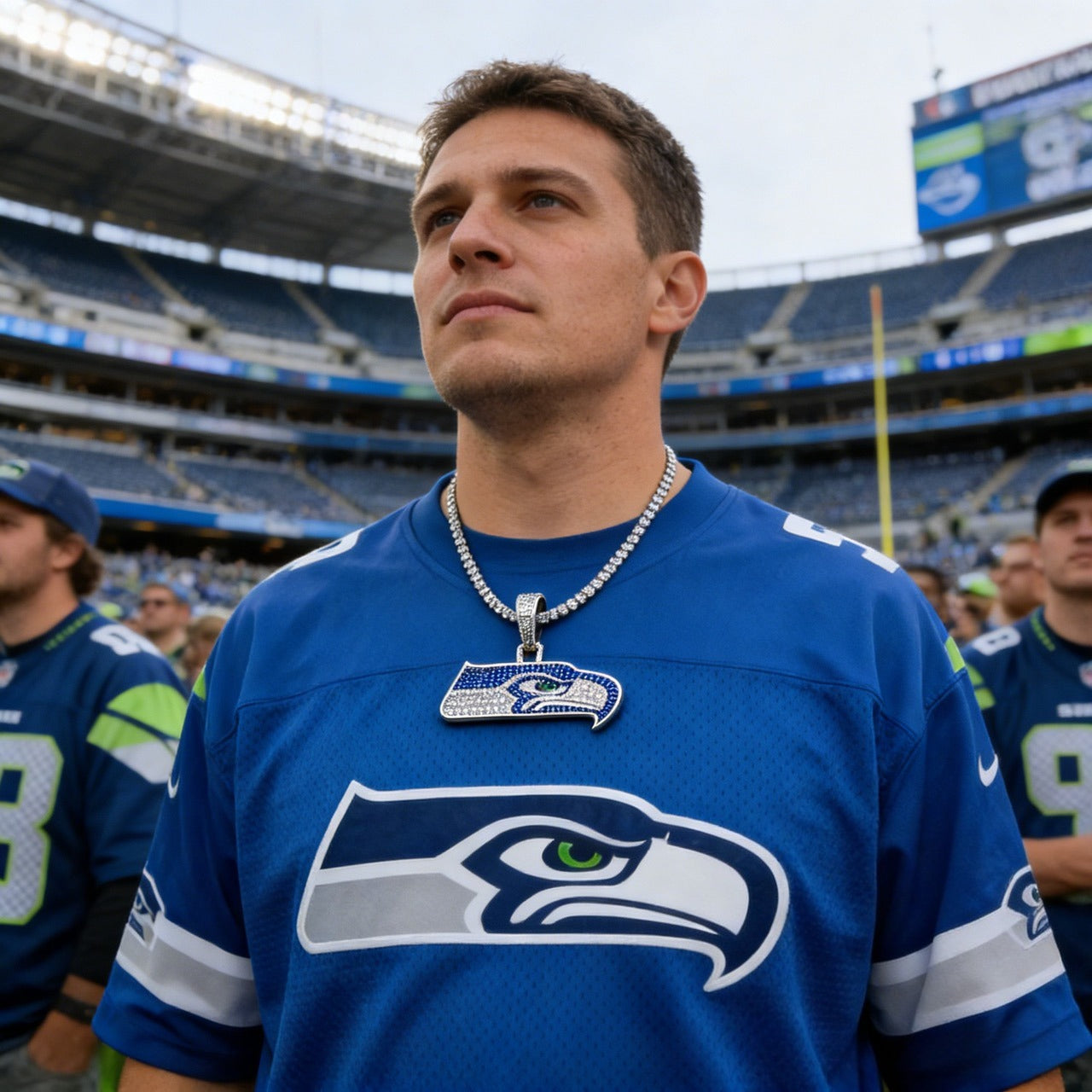 Seattle Seahawks Zircon Pendant Necklace - Game Day & Holiday Gift for Sports Fans - Image 18