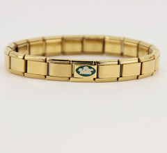 Football Team Logo Italian Charm Bracelet – Custom Gifts for Fans