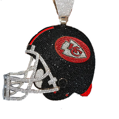 Custom Football Team Logo Helmet Pendant Necklace-Personalized Gifts for Fans